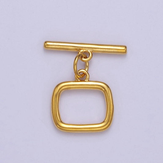 24k gold filled square toggle clasp, jewelry clasp ot clasp findings l-717