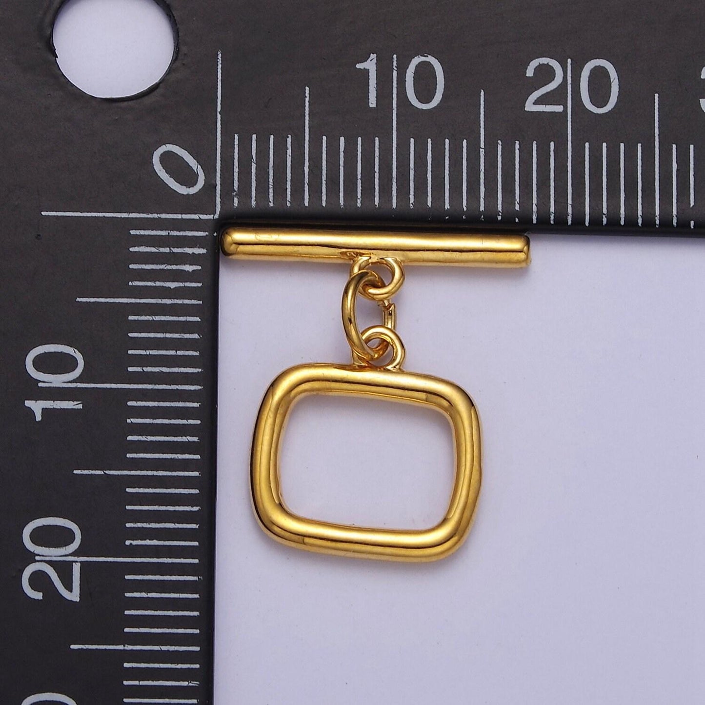 24k gold filled square toggle clasp, jewelry clasp ot clasp findings l-717