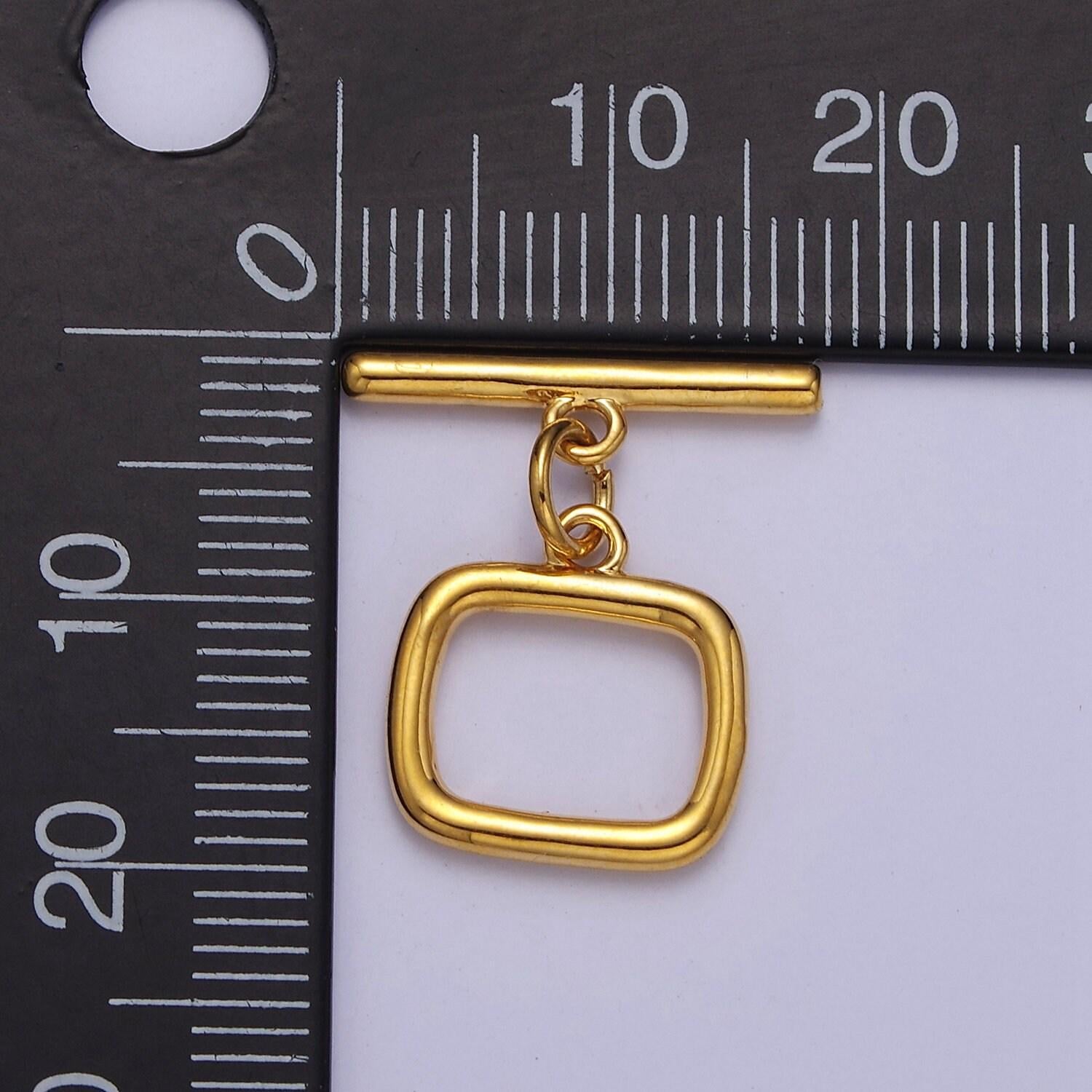 24k gold filled square toggle clasp, jewelry clasp ot clasp findings l-717