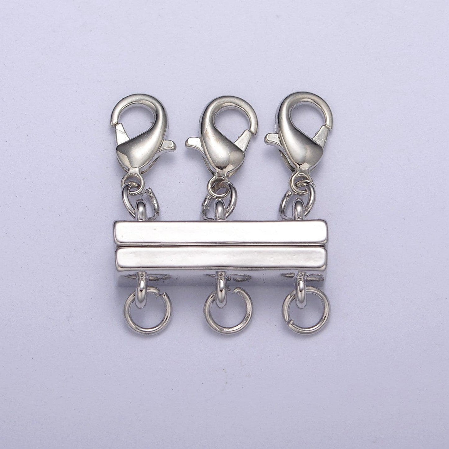 Layered necklace detangler clasp magnetic necklace detangler, multiple strand chain necklace / bracelet component