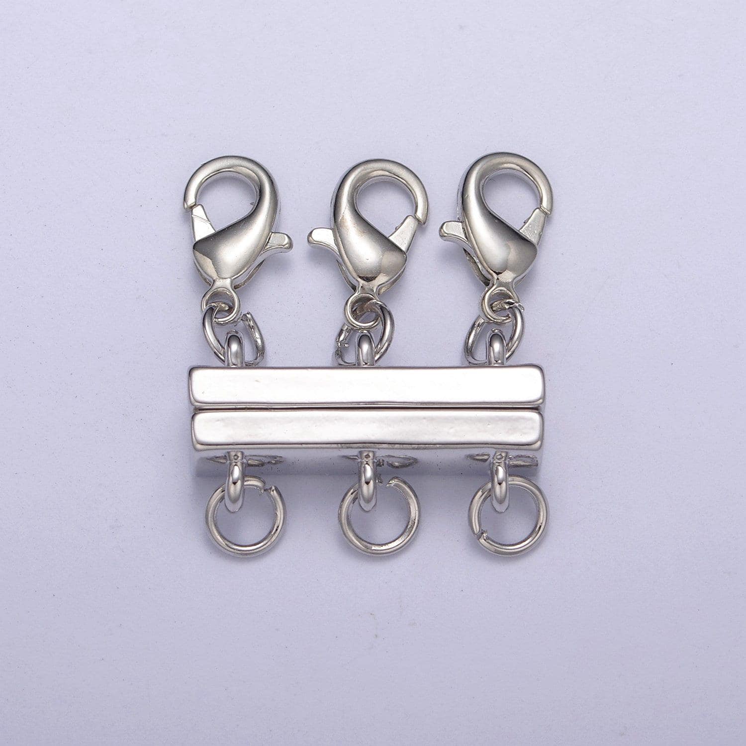 Layered necklace detangler clasp magnetic necklace detangler, multiple strand chain necklace / bracelet component