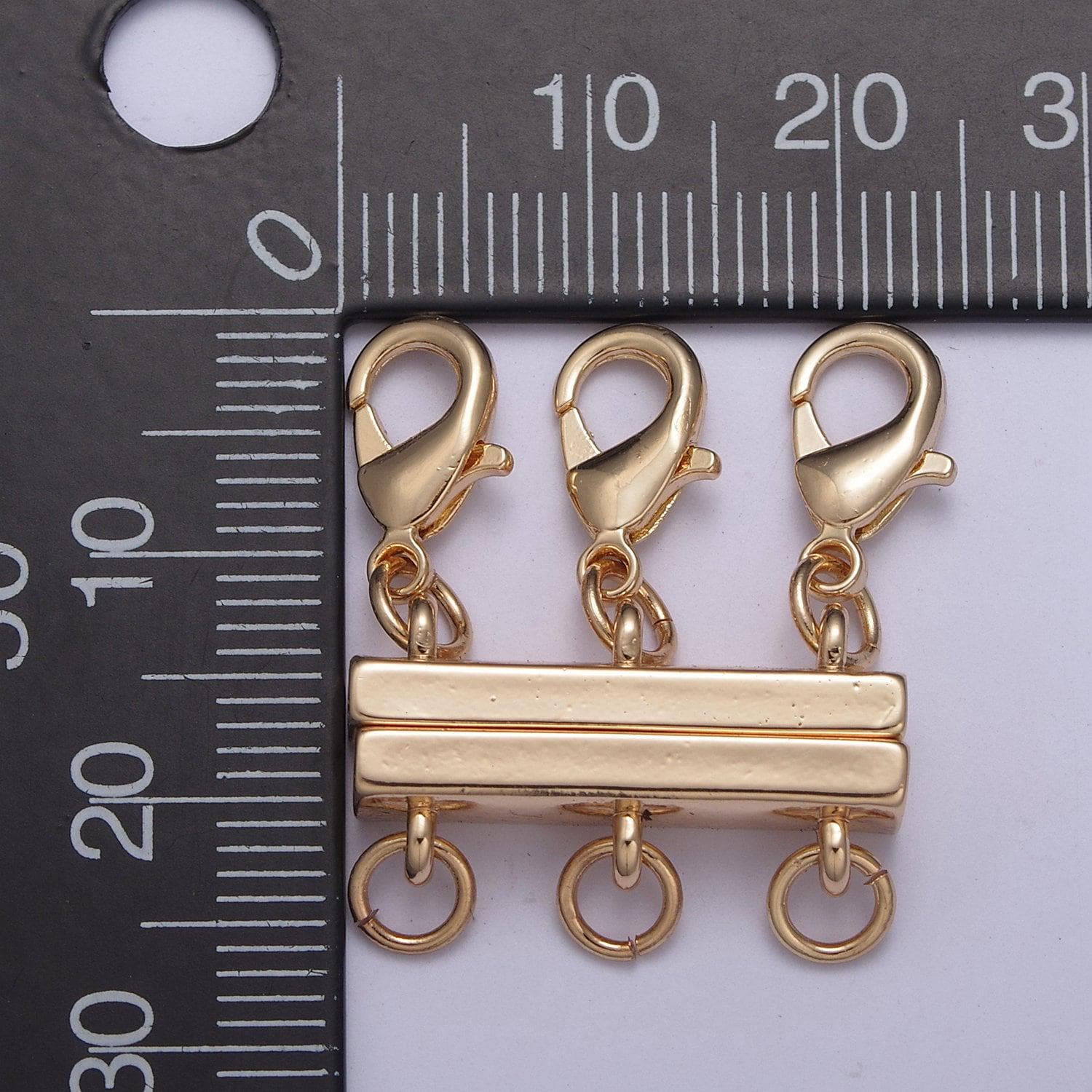 Layered necklace detangler clasp magnetic necklace detangler, multiple strand chain necklace / bracelet component