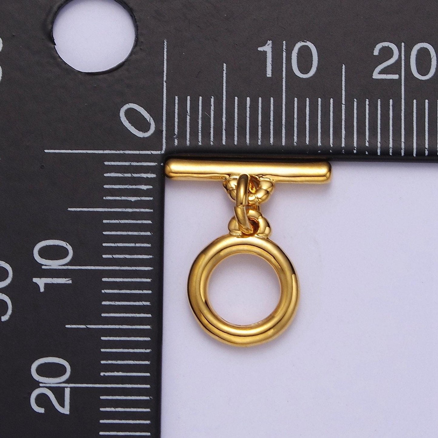 Mini gold round toggle clasp, bracelet necklace jewelry clasps, 24k gold filled ot clasp l-715