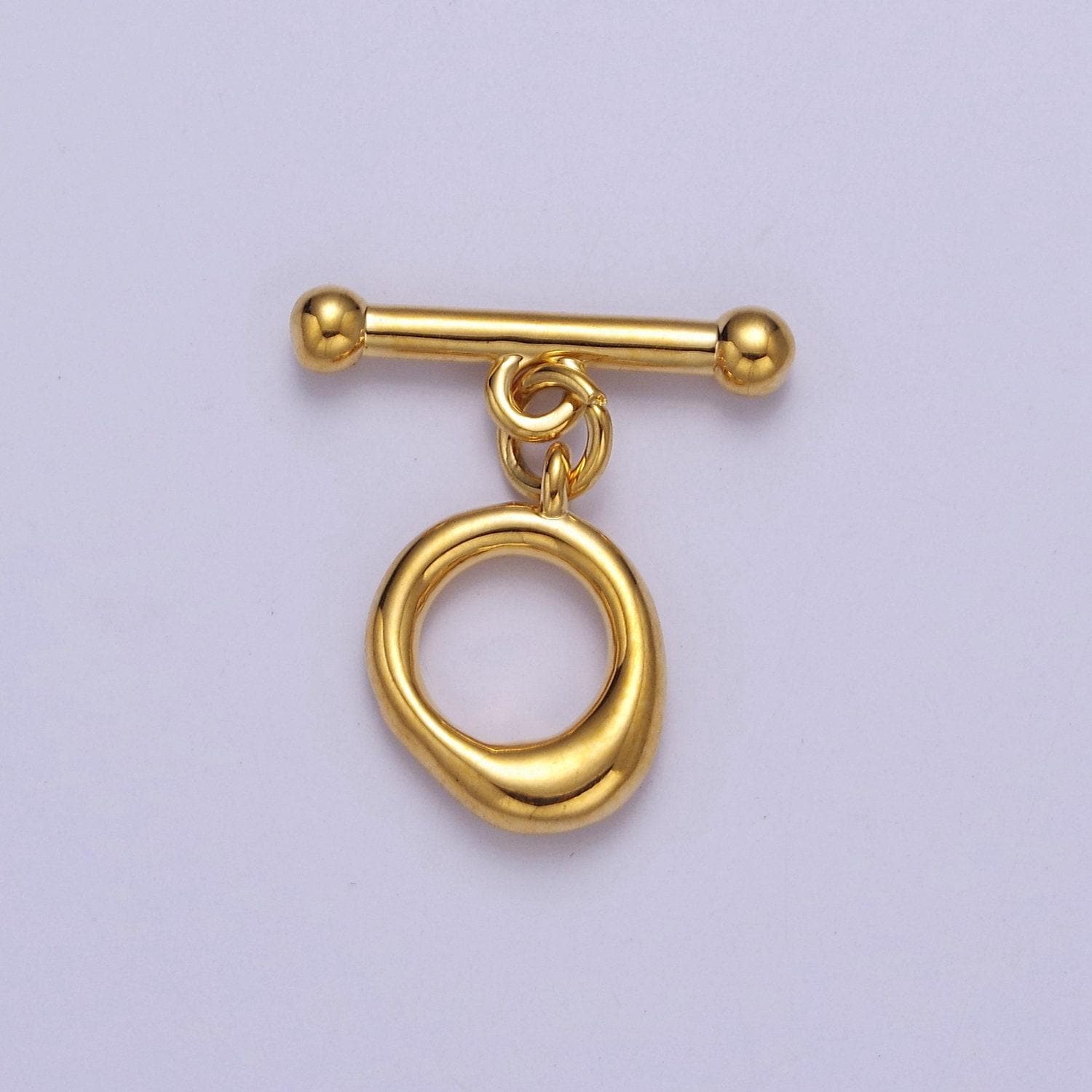 Mini gold round toggle clasp, bracelet necklace jewelry clasps, 24k gold filled ot clasp l-705