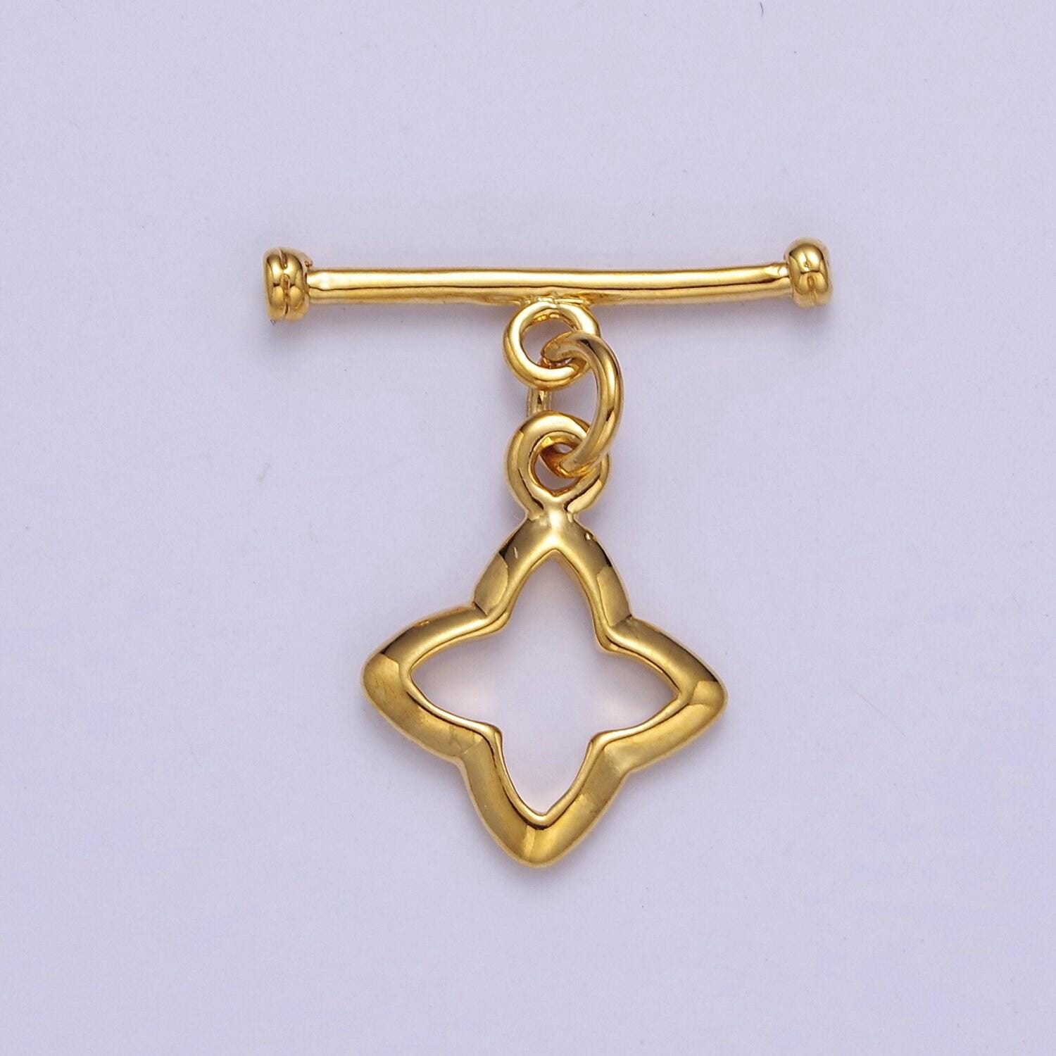 24k gold filled star toggle clasp, jewelry clasp ot clasp findings l-696