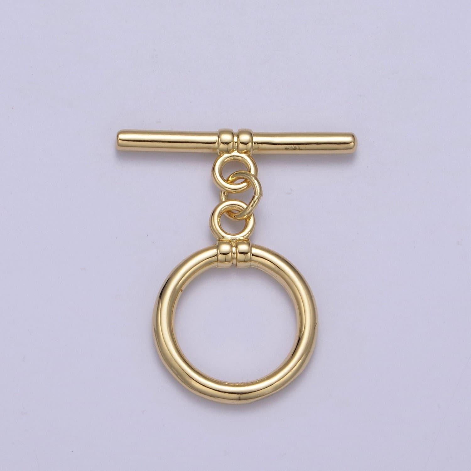 1 pc gold filled toggle clasp | 28.0mm x 23.6mm, 27.4mm x 22.0mm | simple modern gold toggle clasp, for necklace, bracelet | l-669 l-671