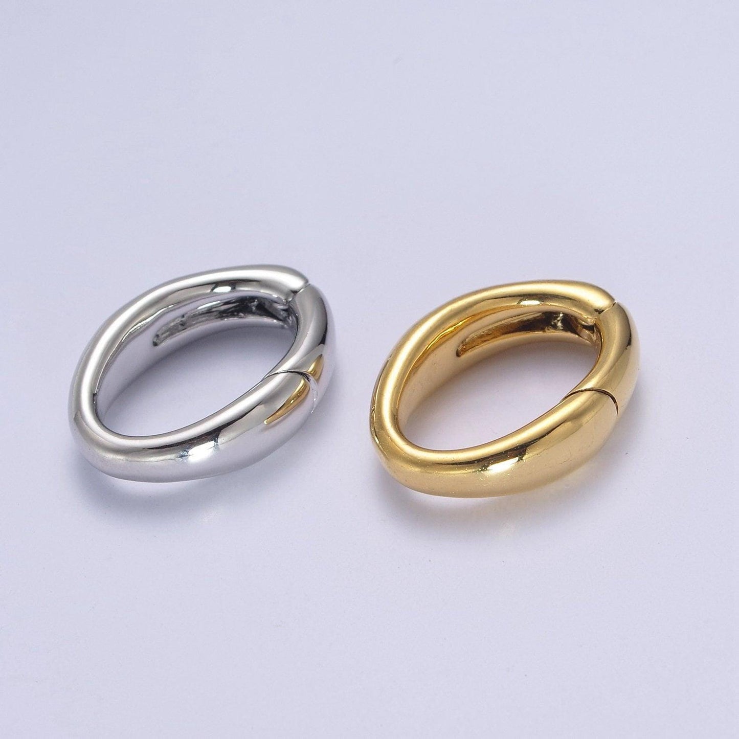 18k gold filled oval spring clasp,spring carabiner clasp,gold oval clasp,dainty minimalist clasp for jewelry making making l-666 l-667