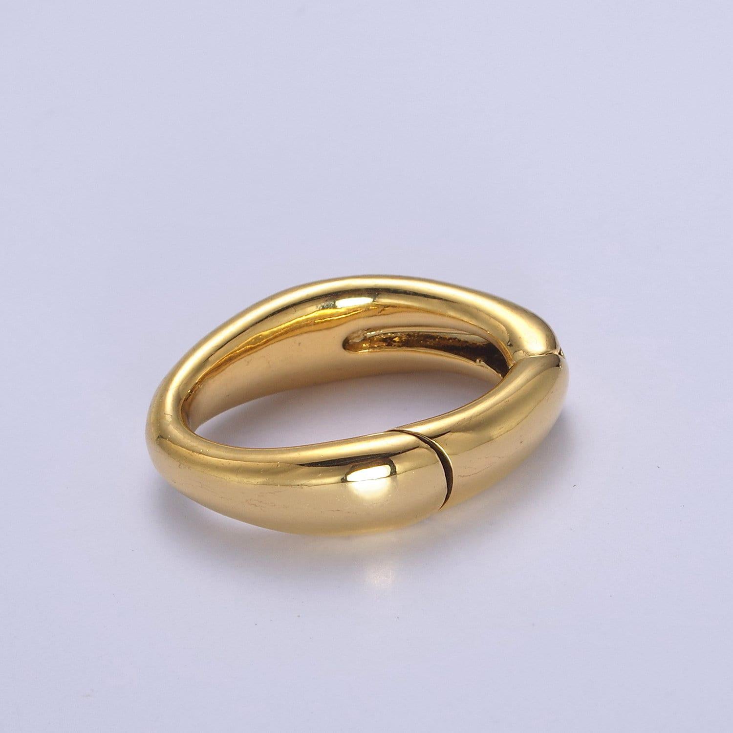 18k gold filled oval spring clasp,spring carabiner clasp,gold oval clasp,dainty minimalist clasp for jewelry making making l-666 l-667