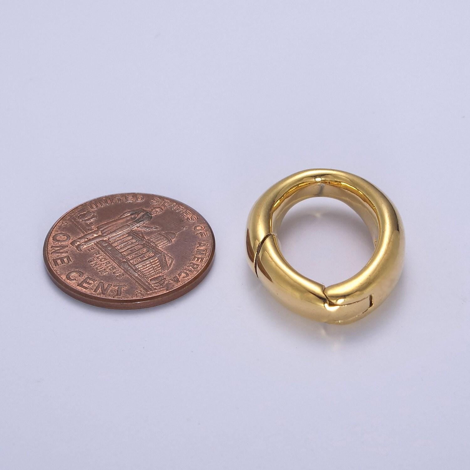 18k gold filled oval spring clasp,spring carabiner clasp,gold oval clasp,dainty minimalist clasp for jewelry making making l-666 l-667