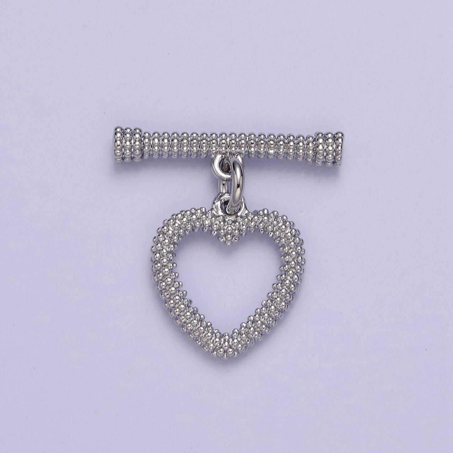 Heart toggle clasp connector, 24k gold filled toggle clasp, jewelry end clasp for bracelet, necklace closure l-644