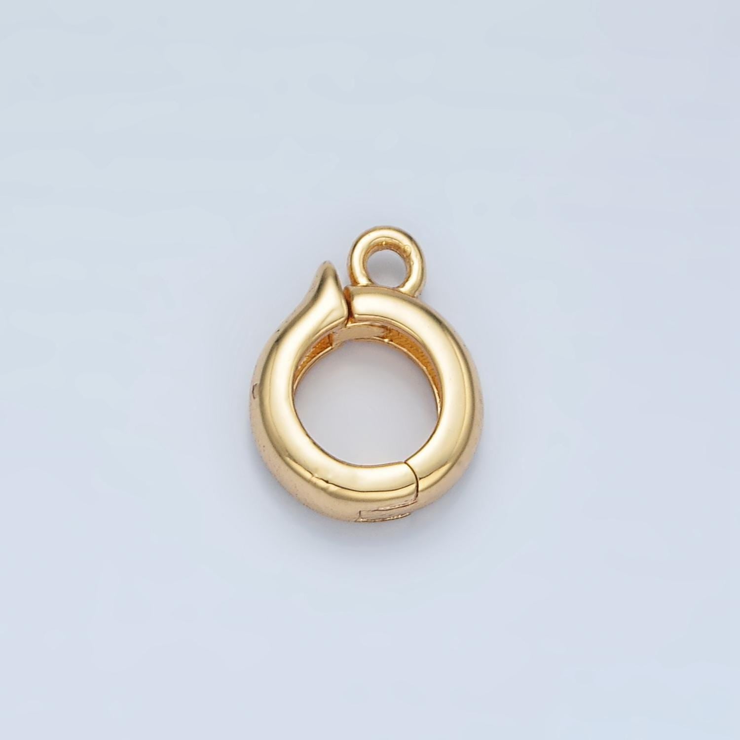 24k gold filled 10mm minimal snap latch bail supply | l-635