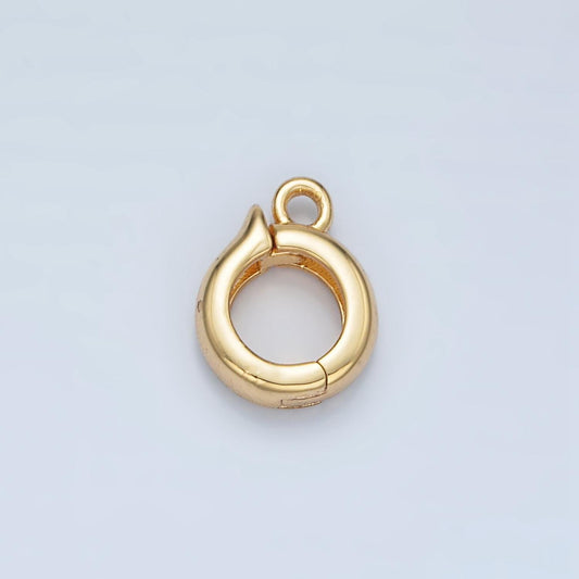 24k gold filled 10mm minimal snap latch bail supply | l-635
