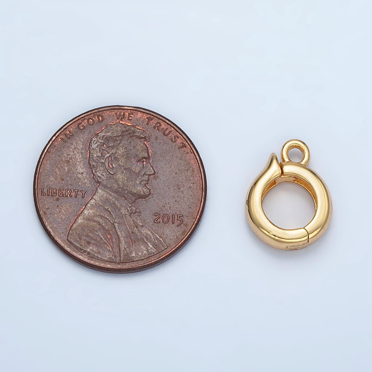 24k gold filled 10mm minimal snap latch bail supply | l-635