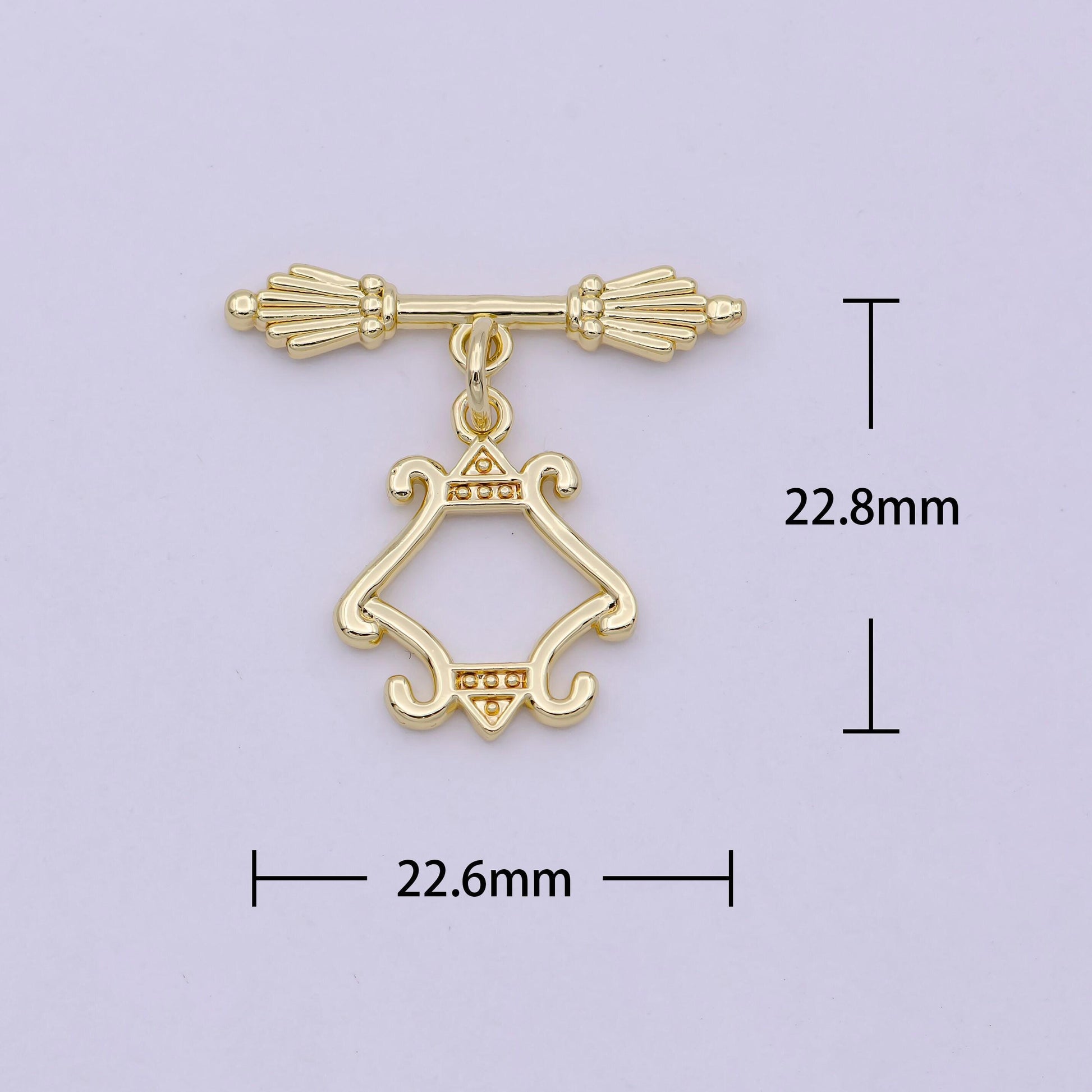 Wholesale gold toggle clasp, vintage ot clasp fancy design ot clasp bulk supply for bracelet necklace component l-625