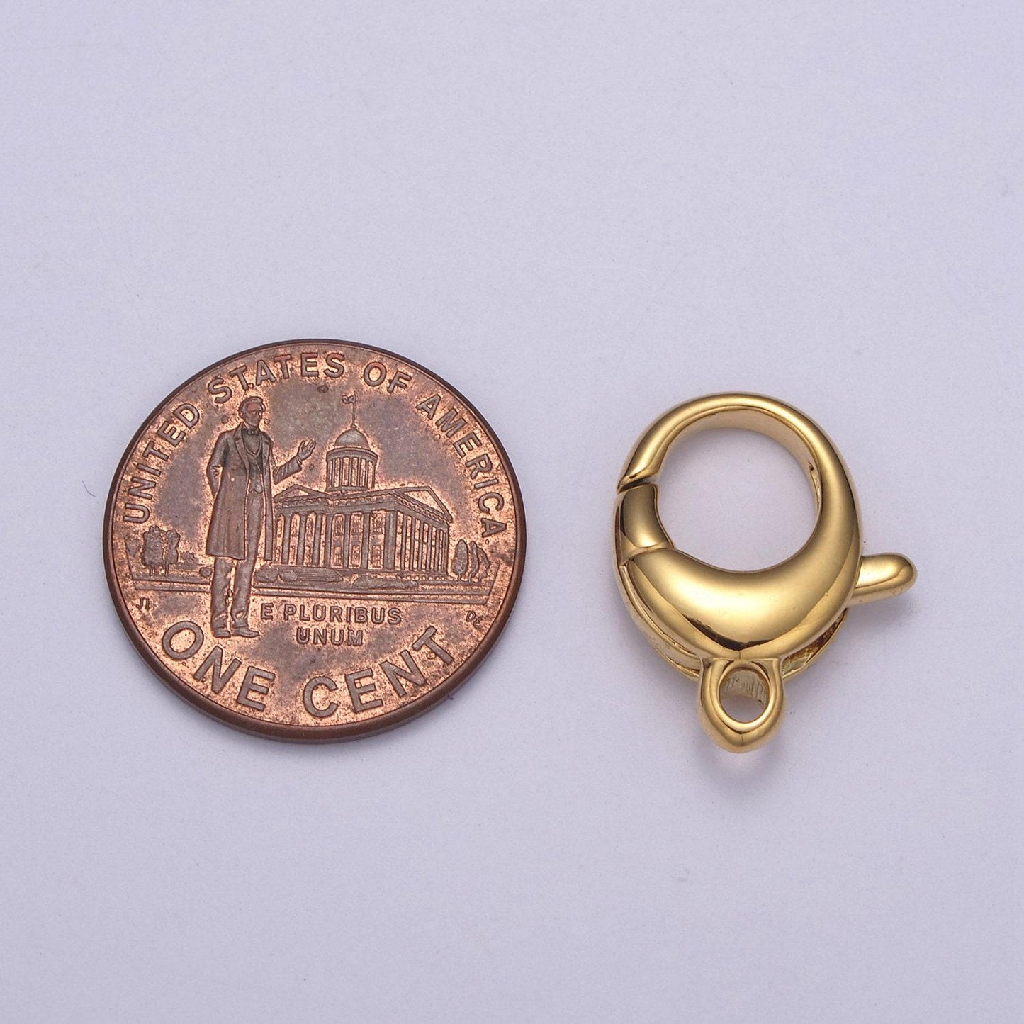 Gold / silver lobster clasps - oval style in 24k gold filled l-594 / l-595
