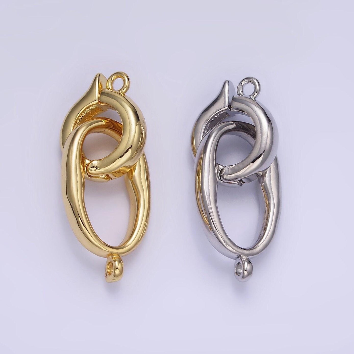 14k gold filled bail enhancer hinged interchangeable pendant bail oval style pendant holder snap on bail l-575