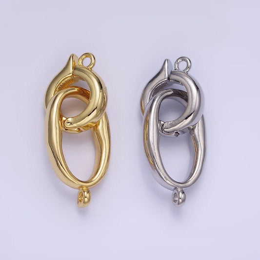 14k gold filled bail enhancer hinged interchangeable pendant bail oval style pendant holder snap on bail l-575