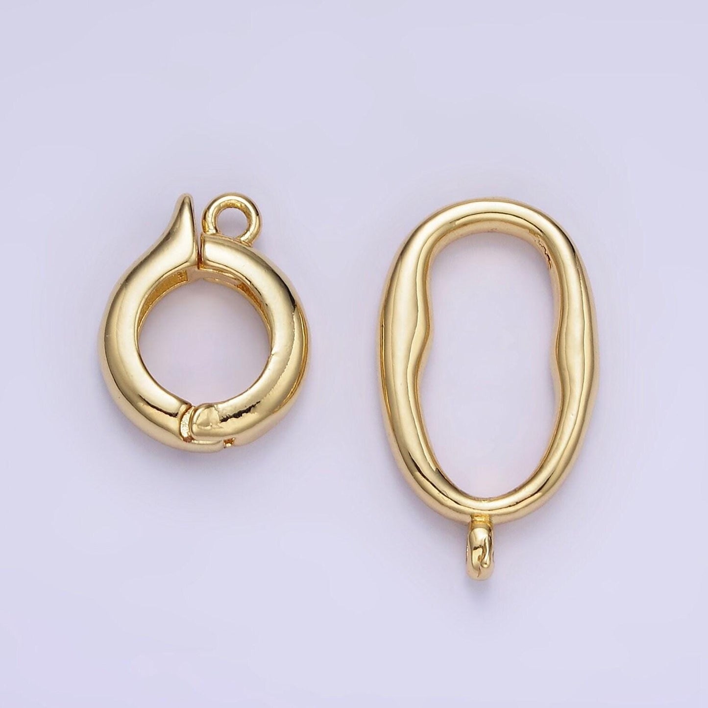 14k gold filled bail enhancer hinged interchangeable pendant bail oval style pendant holder snap on bail l-575