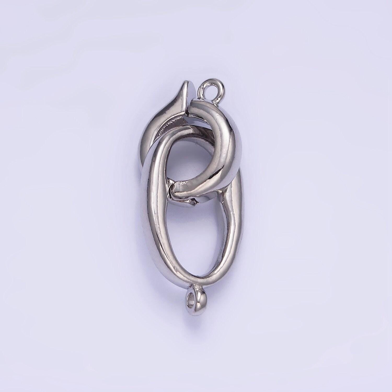 14k gold filled bail enhancer hinged interchangeable pendant bail oval style pendant holder snap on bail l-575