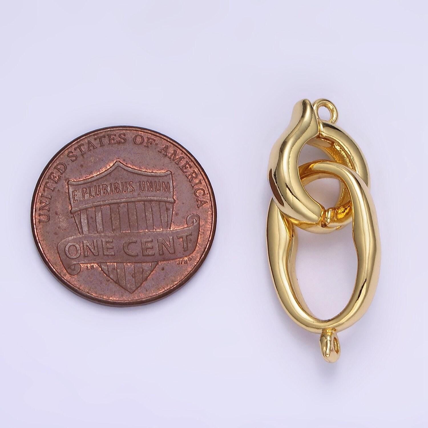 14k gold filled bail enhancer hinged interchangeable pendant bail oval style pendant holder snap on bail l-575
