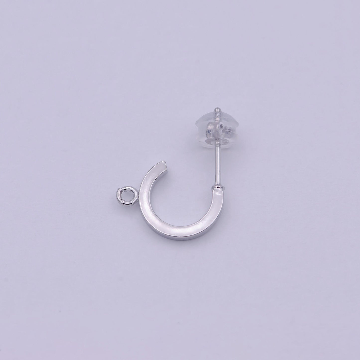 2 pcs 14k gold filled hoop stud w/ open link push back earring making 10mm, nickel free lead free for earring charm making finding k-197