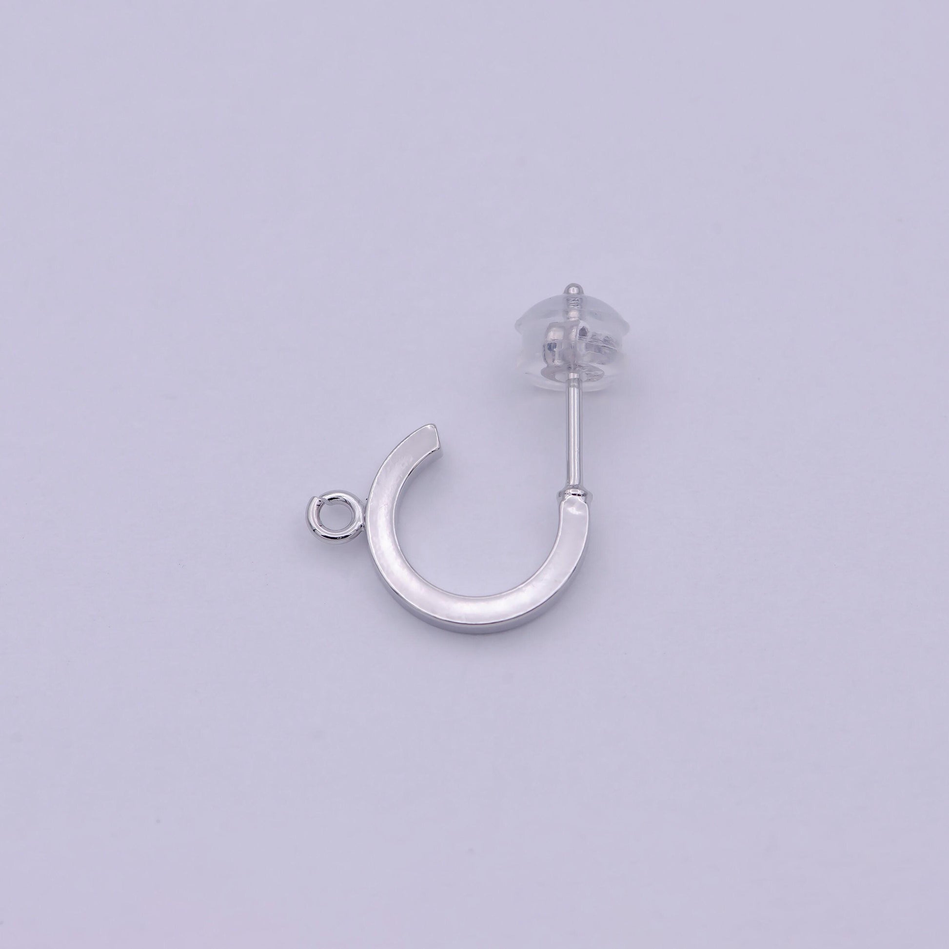 2 pcs 14k gold filled hoop stud w/ open link push back earring making 10mm, nickel free lead free for earring charm making finding k-197