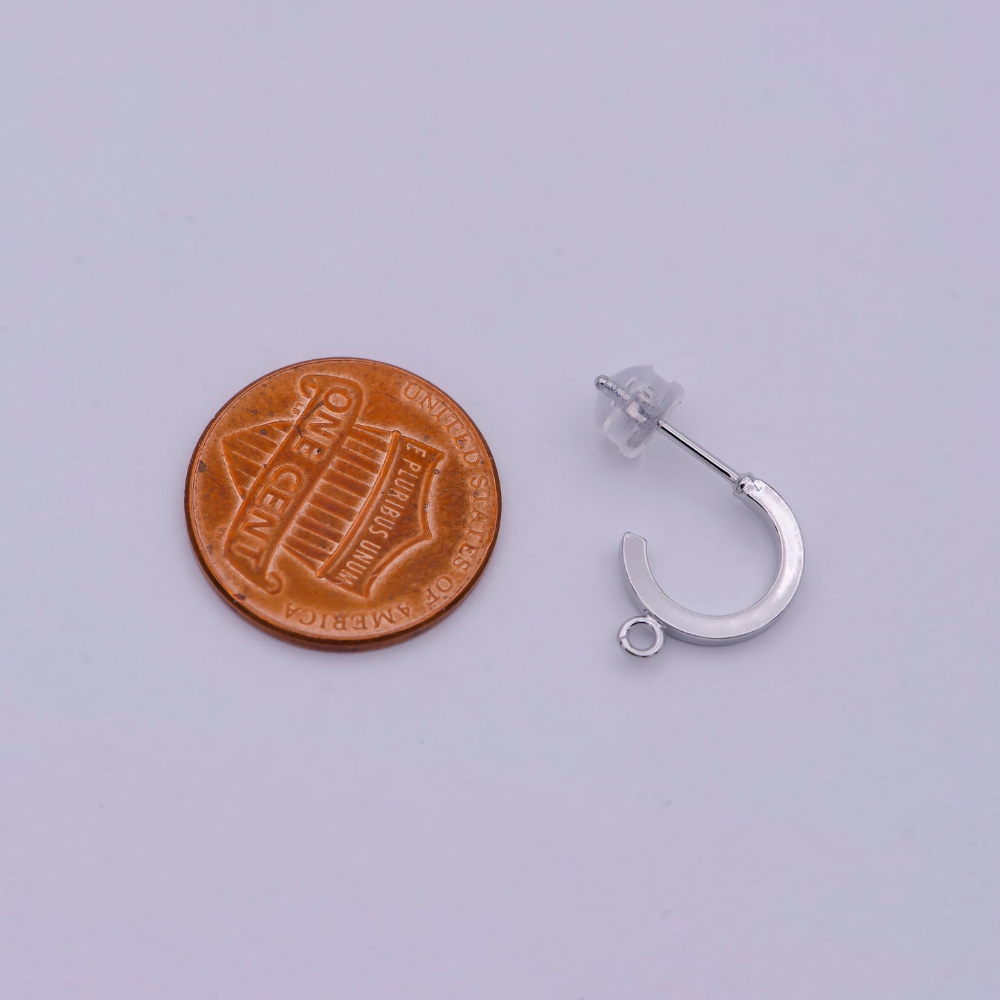 2 pcs 14k gold filled hoop stud w/ open link push back earring making 10mm, nickel free lead free for earring charm making finding k-197