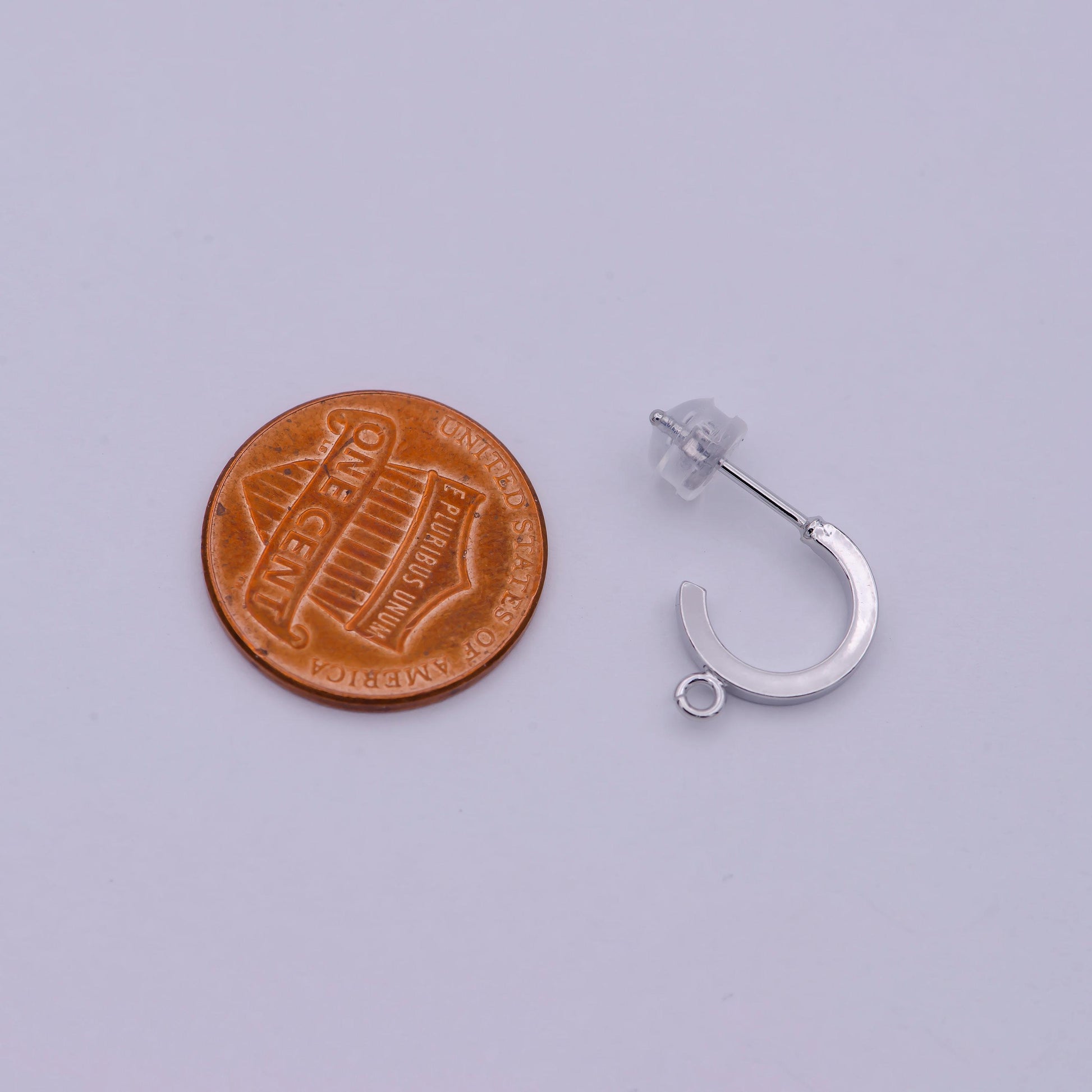 2 pcs 14k gold filled hoop stud w/ open link push back earring making 10mm, nickel free lead free for earring charm making finding k-197