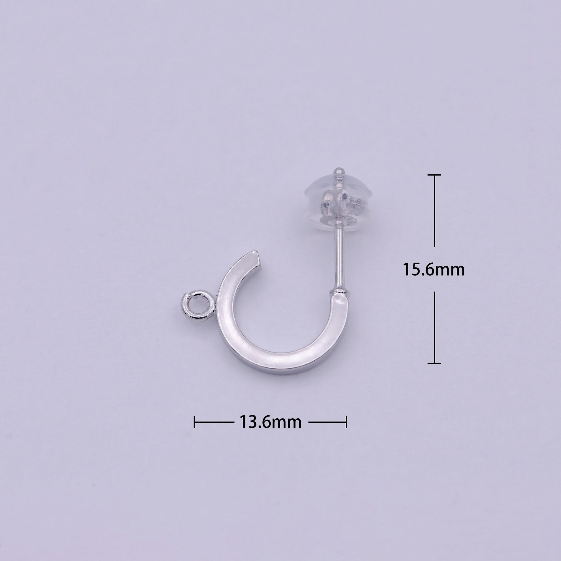 2 pcs 14k gold filled hoop stud w/ open link push back earring making 10mm, nickel free lead free for earring charm making finding k-197