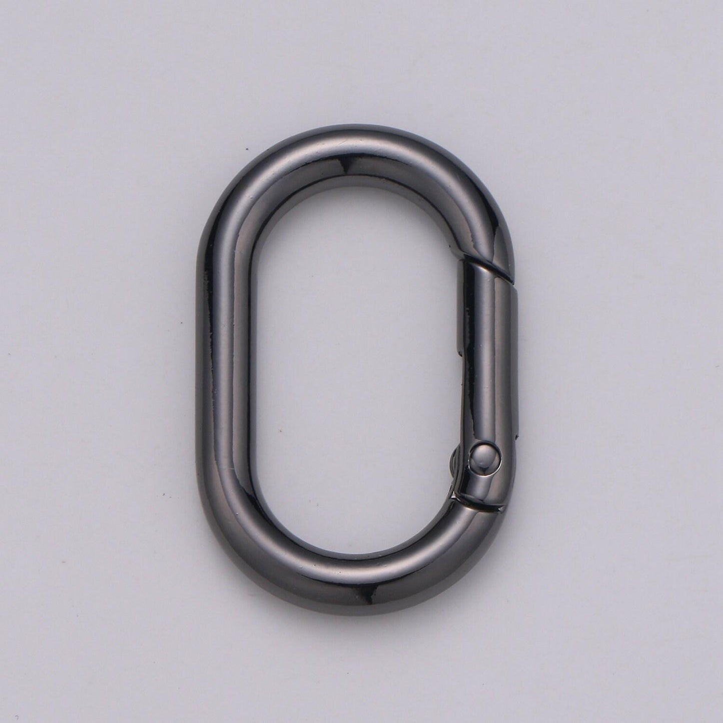 1x chunky gold spring gate ring, push gate ring, 24x38mm oval ring, charm holder 24k gold filled clasp for link chain connector