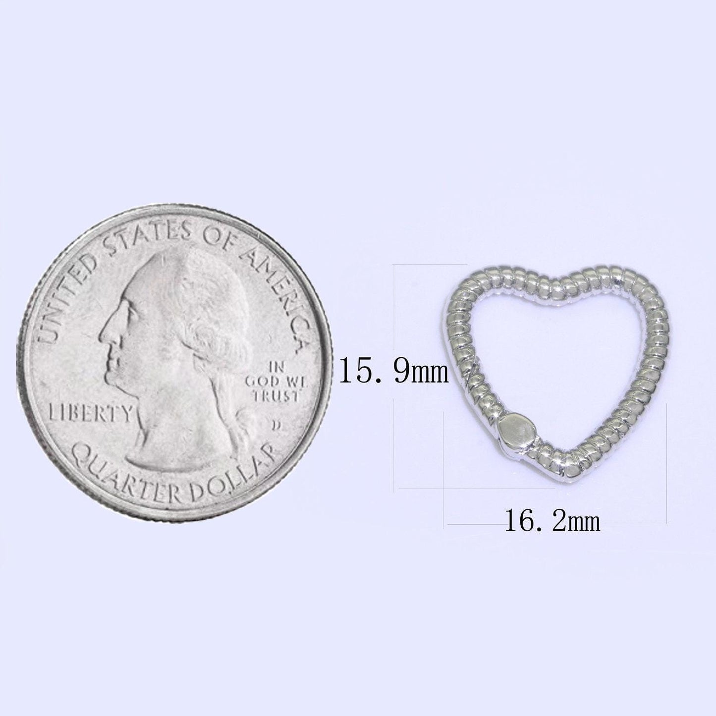 16mm heart gold spring buckle metal snap clasp spring gate ring, trigger round ring, snap clasp hook for jewelry supply