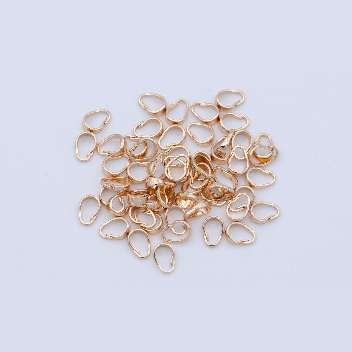 Open jump rings (7.1mm x 5.1mm x 2.7mm) pendant hooks gold filled jewelry finding kit supplies for diy necklace jewelry making - l398-400