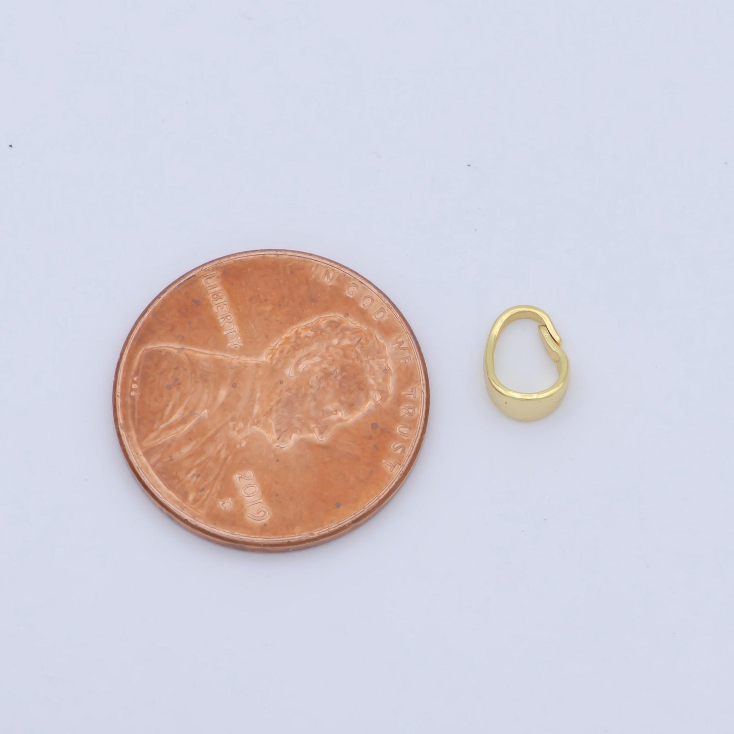 Open jump rings (7.1mm x 5.1mm x 2.7mm) pendant hooks gold filled jewelry finding kit supplies for diy necklace jewelry making - l398-400
