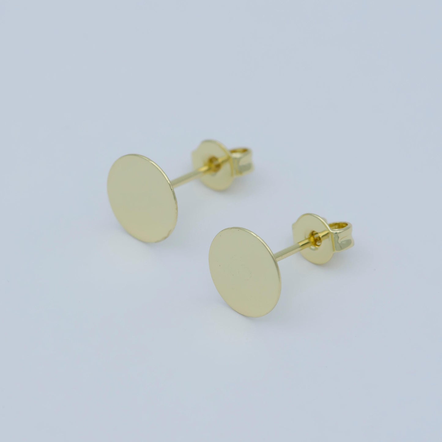 6mm, 8mm,10mm round gold earrings •gold stud earrings •circle stud round tack disc •14k gold filled geo round earrings post stud, l-391 -393