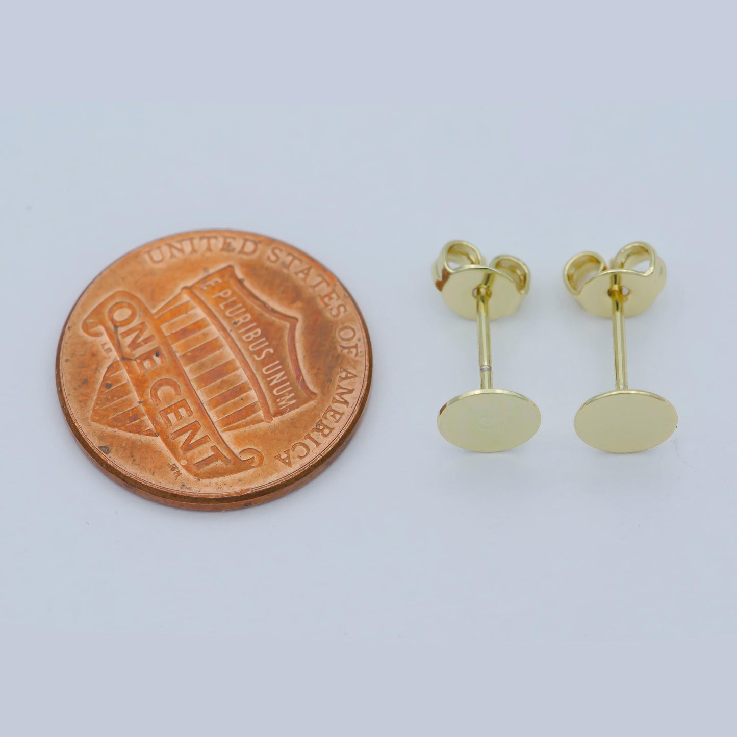 6mm, 8mm,10mm round gold earrings •gold stud earrings •circle stud round tack disc •14k gold filled geo round earrings post stud, l-391 -393
