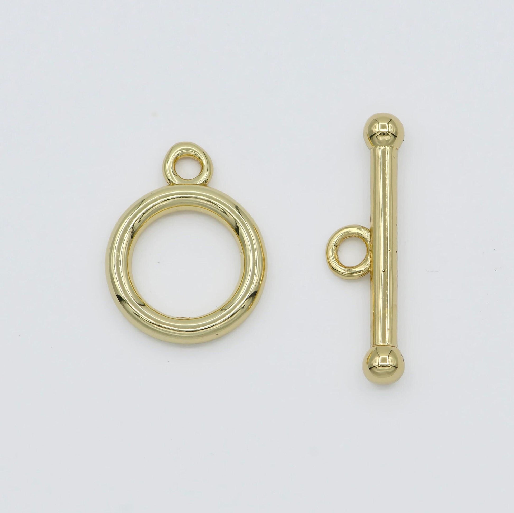 Simple minimalist gold filled toggle clasp for diy jewelry making for necklace bracelet anklet - l-316 l-317