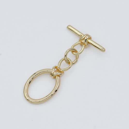 Gold oval toggle clasp diy jewelry making for necklace bracelet ot clasp finding- l309