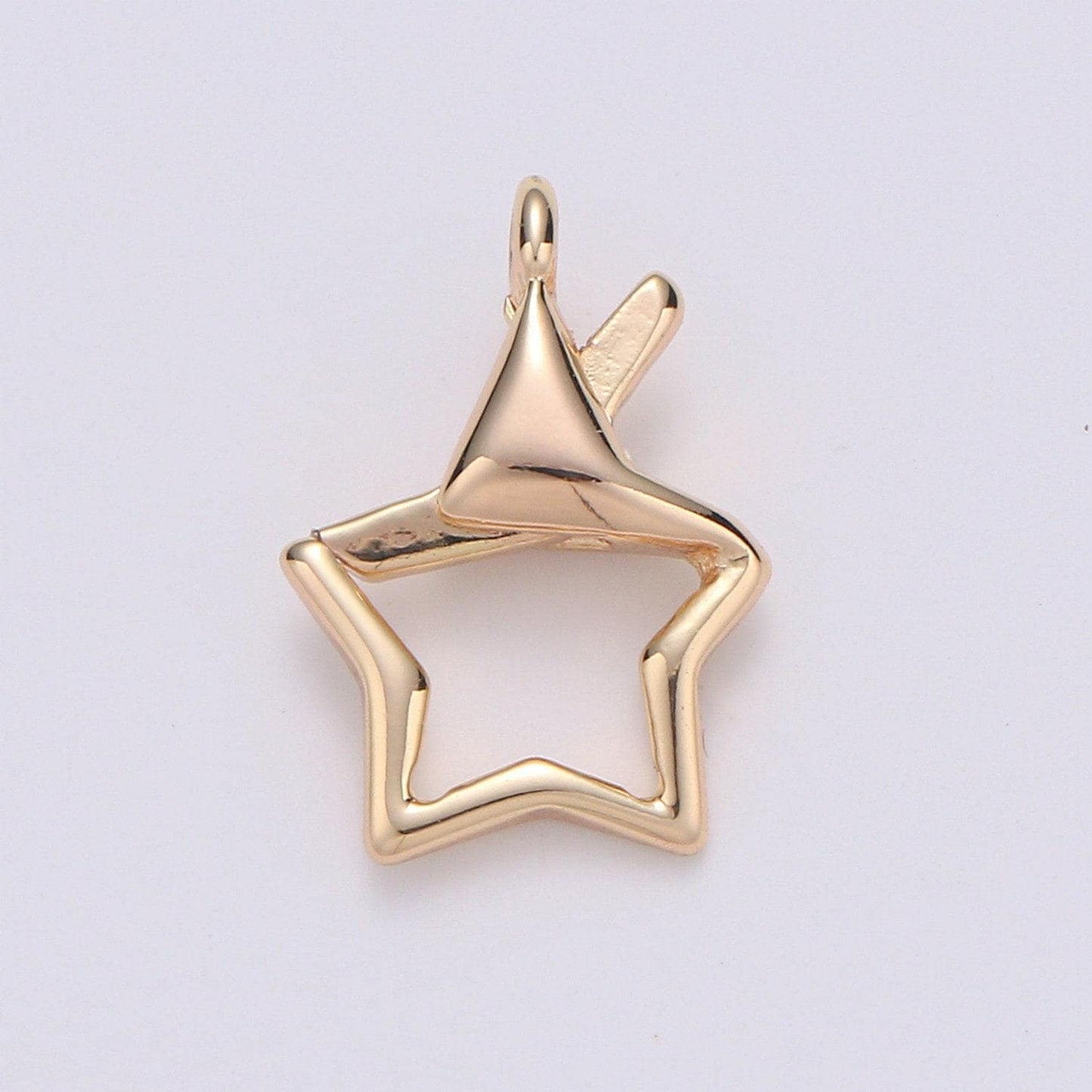 1pc star clasp 18k gold , laneyard clasp, star claspmasker charm, dainty star clasp l-3