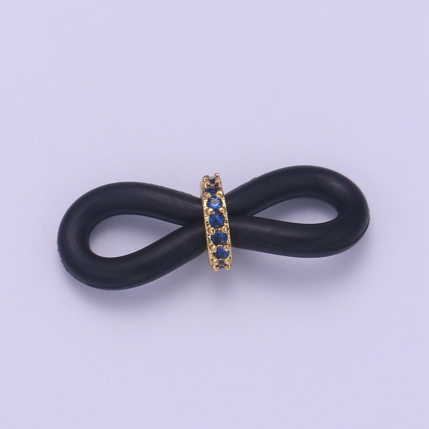 Rubber parts with adjustable cz beads, rubber ends for facemask eyewearholder, one pair of rubber grips, replacement parts / one pair