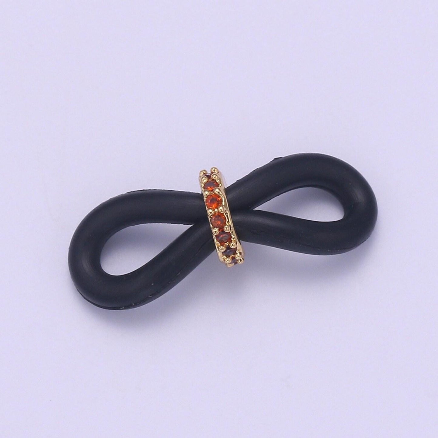 Rubber parts with adjustable cz beads, rubber ends for facemask eyewearholder, one pair of rubber grips, replacement parts / one pair