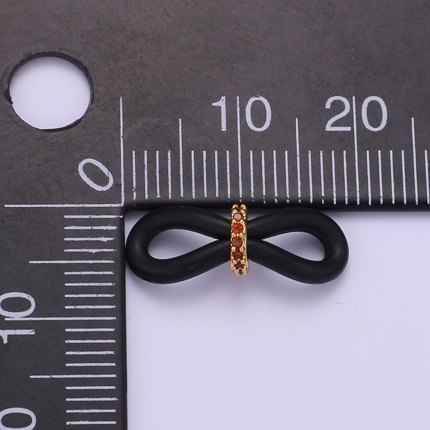 Rubber parts with adjustable cz beads, rubber ends for facemask eyewearholder, one pair of rubber grips, replacement parts / one pair