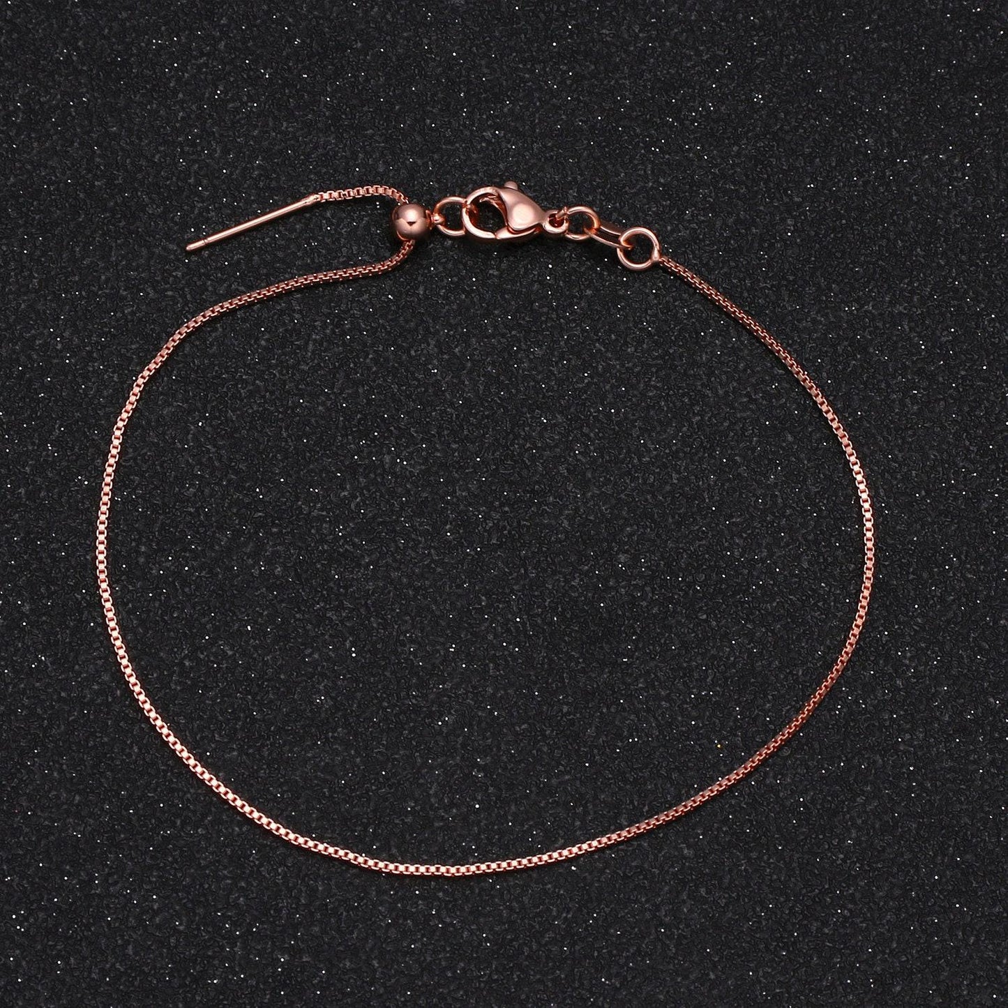 1x adjustable necklace ready to wear 18k gold square box chain bracelet dainty box chain for jewelry making with pendant charm, l-198~l-201