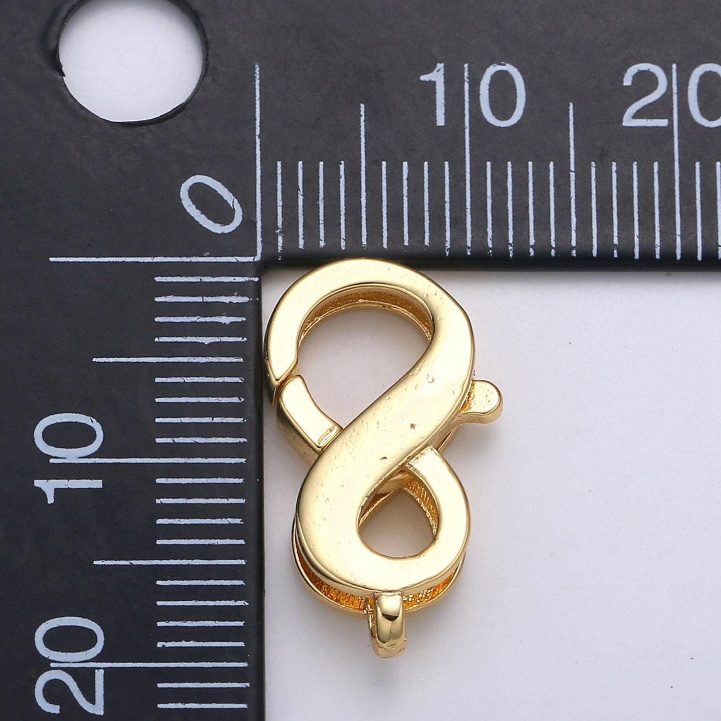 1pc wholesale lobster clasp 24k gold , infinity lobster claw for jewelry making, size 19.5mmx11.4mm, supp-1119