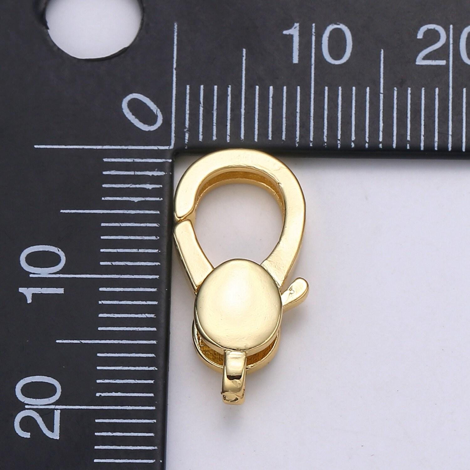 1pc wholesale lobster clasp 24k gold , oval lobster claw for jewelry making, size option 19.4mmx10.7mm, supp-1112