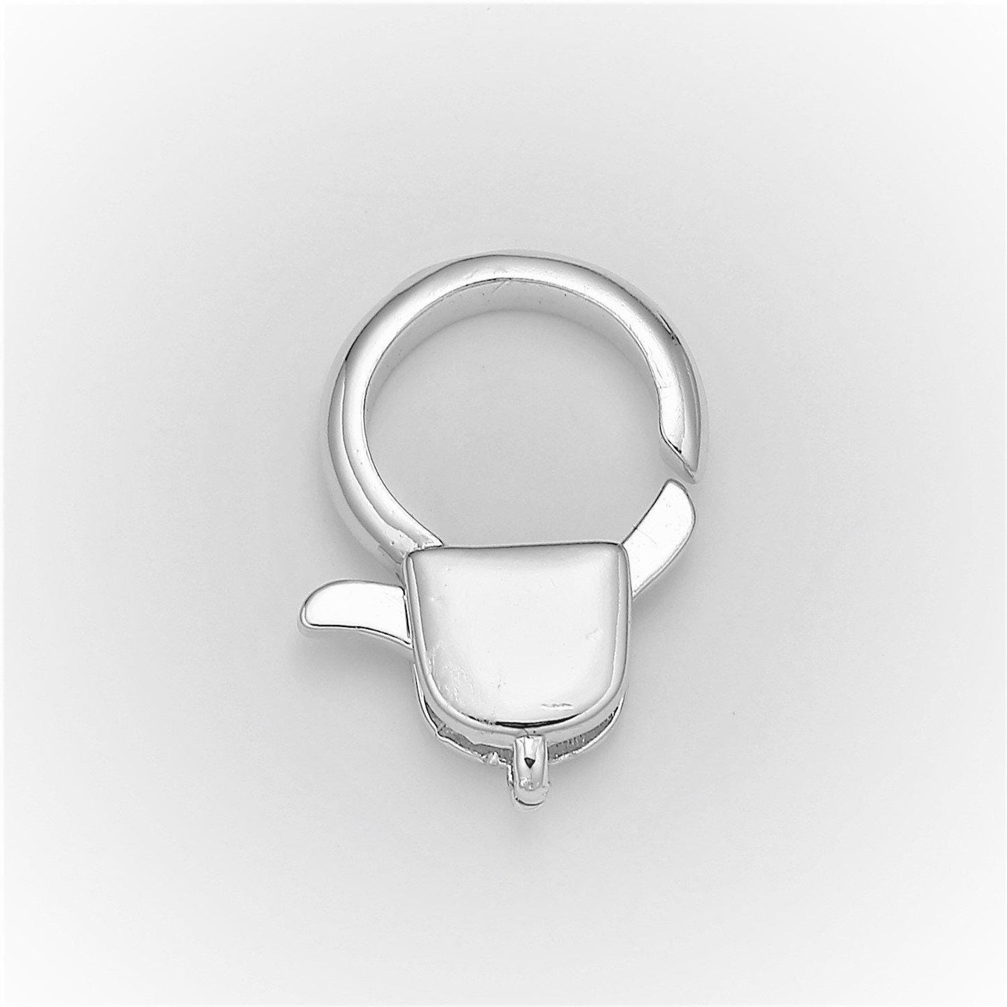 1pc wholesale lobster clasp 24k gold circle head lobster claw for jewelry making, size option 19.3mmx13.3mm, supp-1111