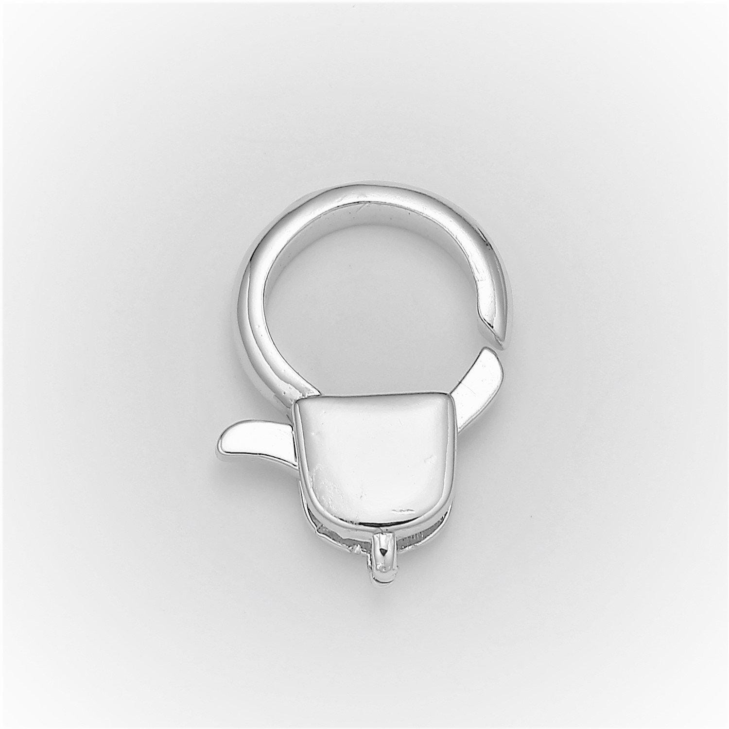 1pc wholesale lobster clasp 24k gold circle head lobster claw for jewelry making, size option 19.3mmx13.3mm, supp-1111