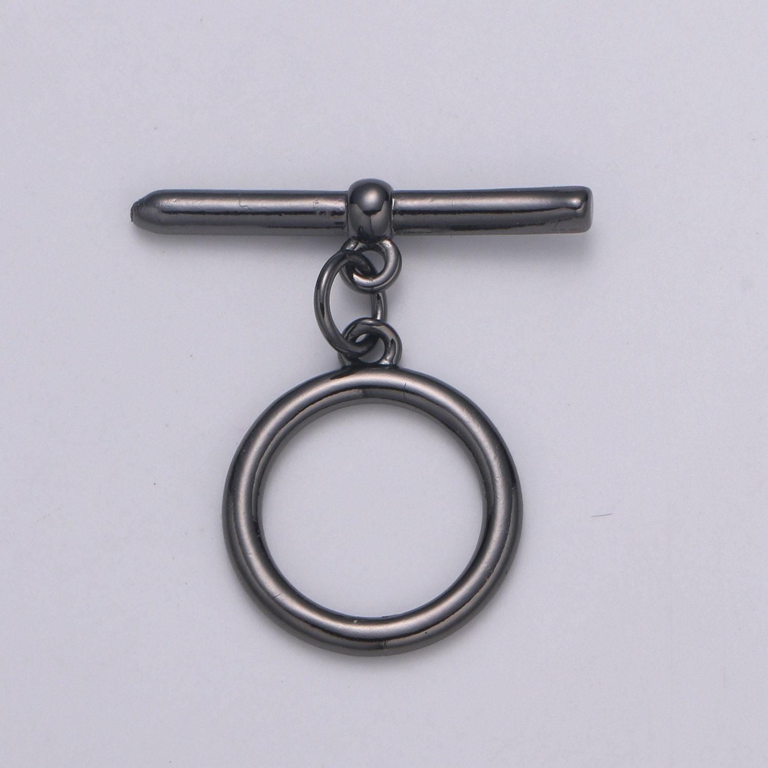 1x 24k gold toggle clasp with jump ring chose color-gold, rose gold black, silver ot clasp for jewelry making supply supp-1076, 1077,