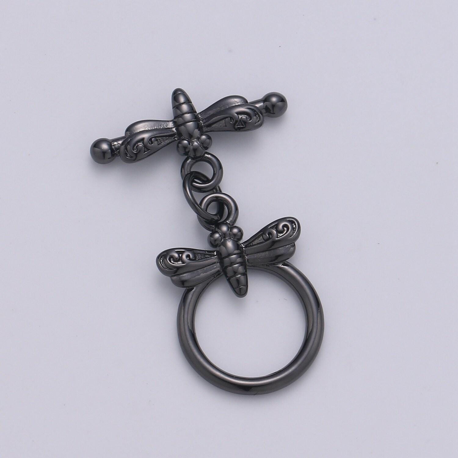Wholesale gold toggle clasp, rose gold , black, silver bee toggle clasps fancy design ot clasp bulk supply for bracelet necklace component
