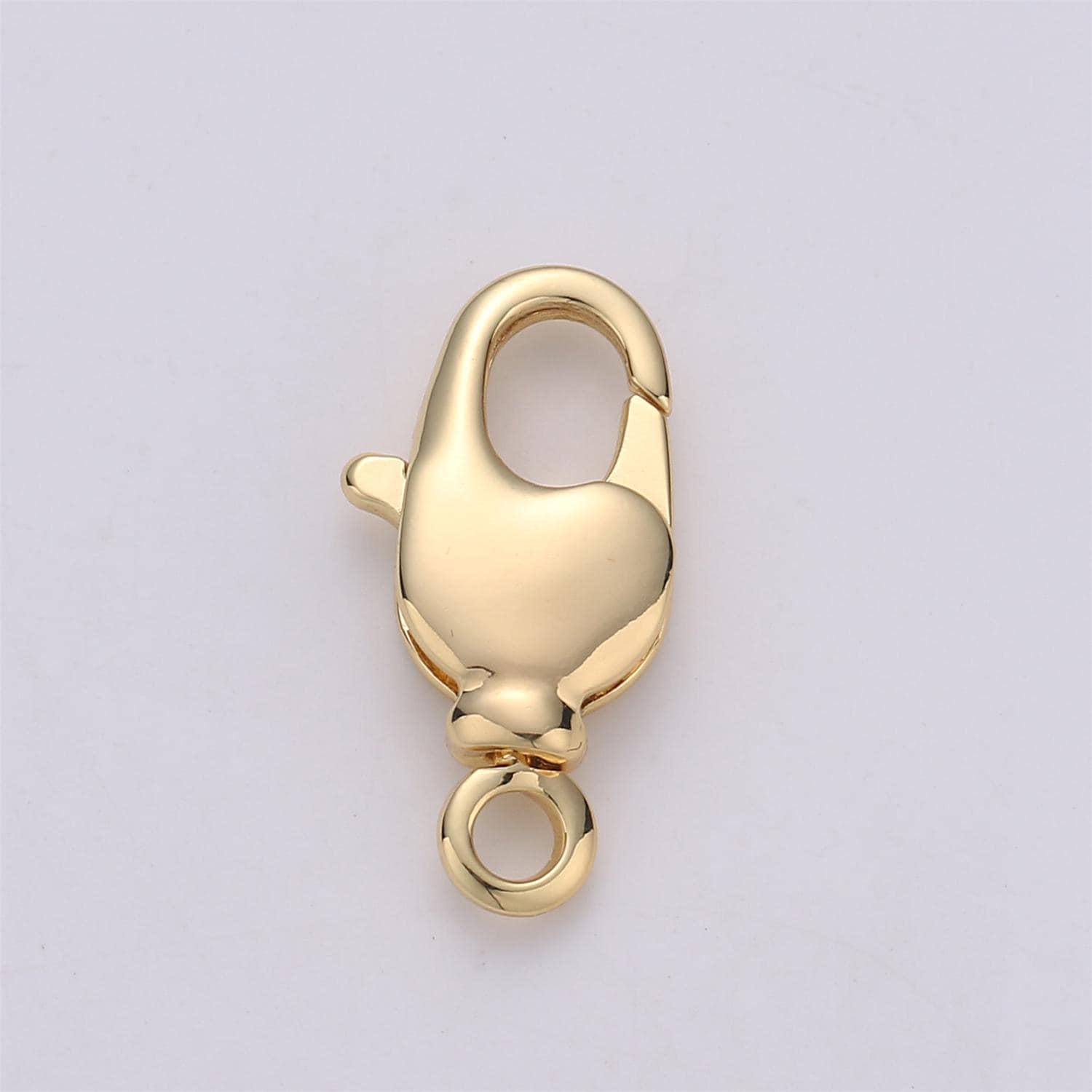 1pc wholesale lobster clasp gold / silver lobster claw for jewelry necklace bracelet anklet making, size 14mmx7mm