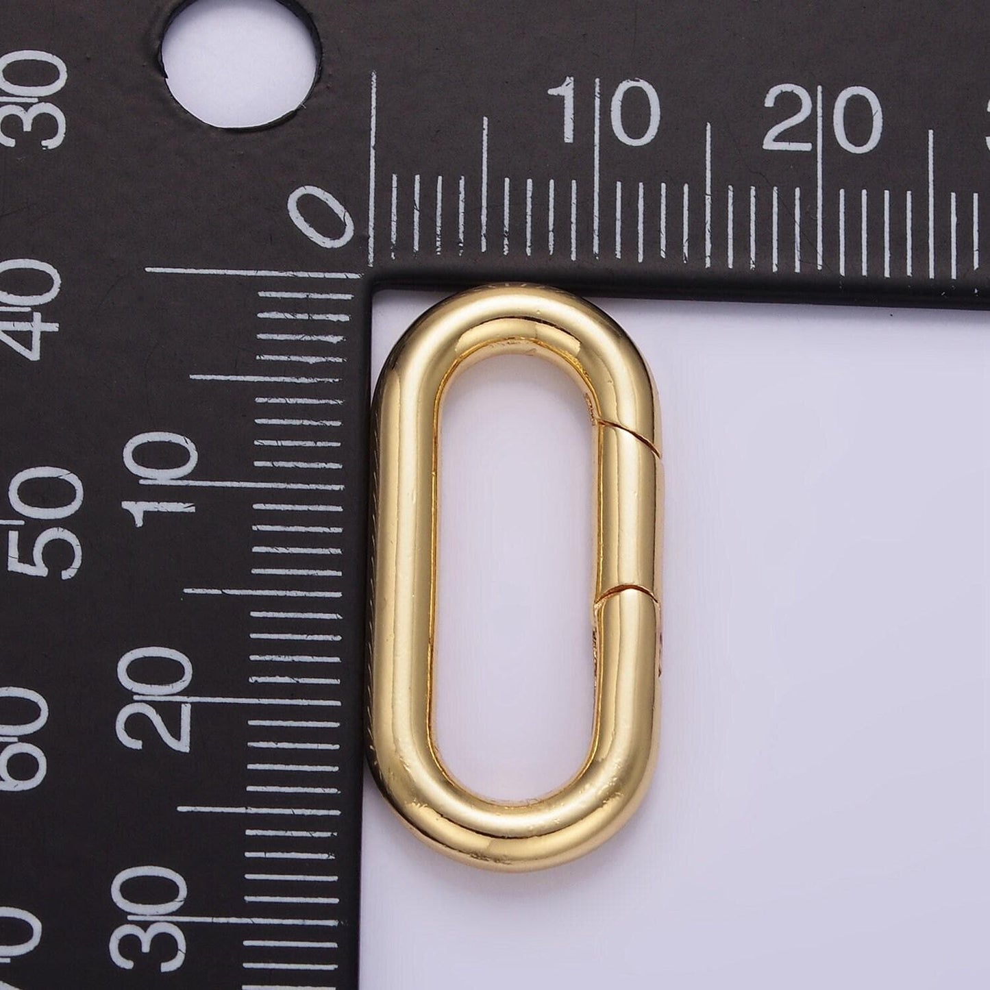 14k gold filled oval carabiner clasp buckle clasp carabiner push gate ring charm holder for diy jewelry making supply l080